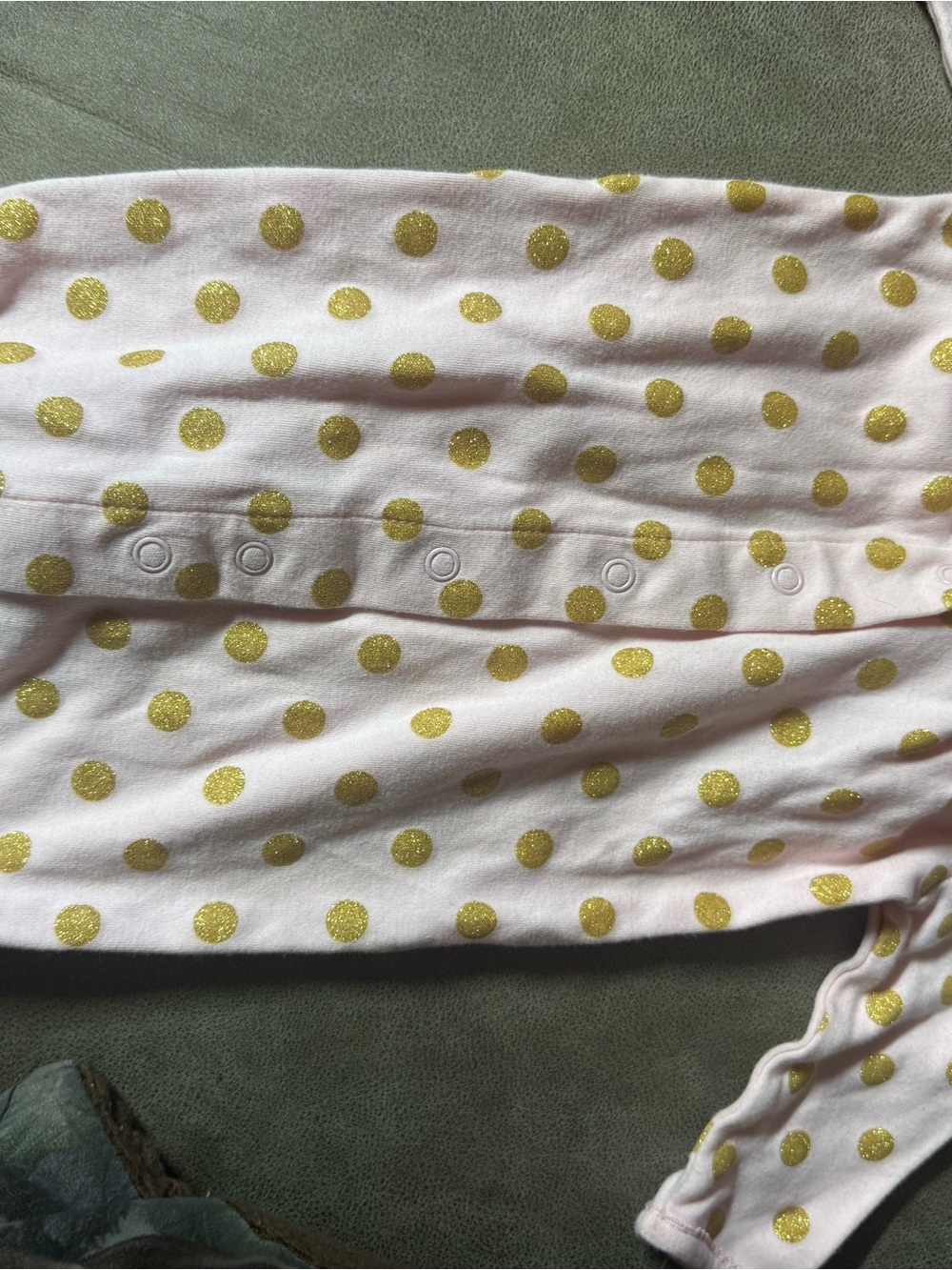 Carter's Pink Sleep Sack with Gold Polka Dots